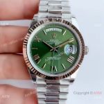 Noob Factory V3 Rolex Day-Date II 41 SS Green Dial President Band Watch